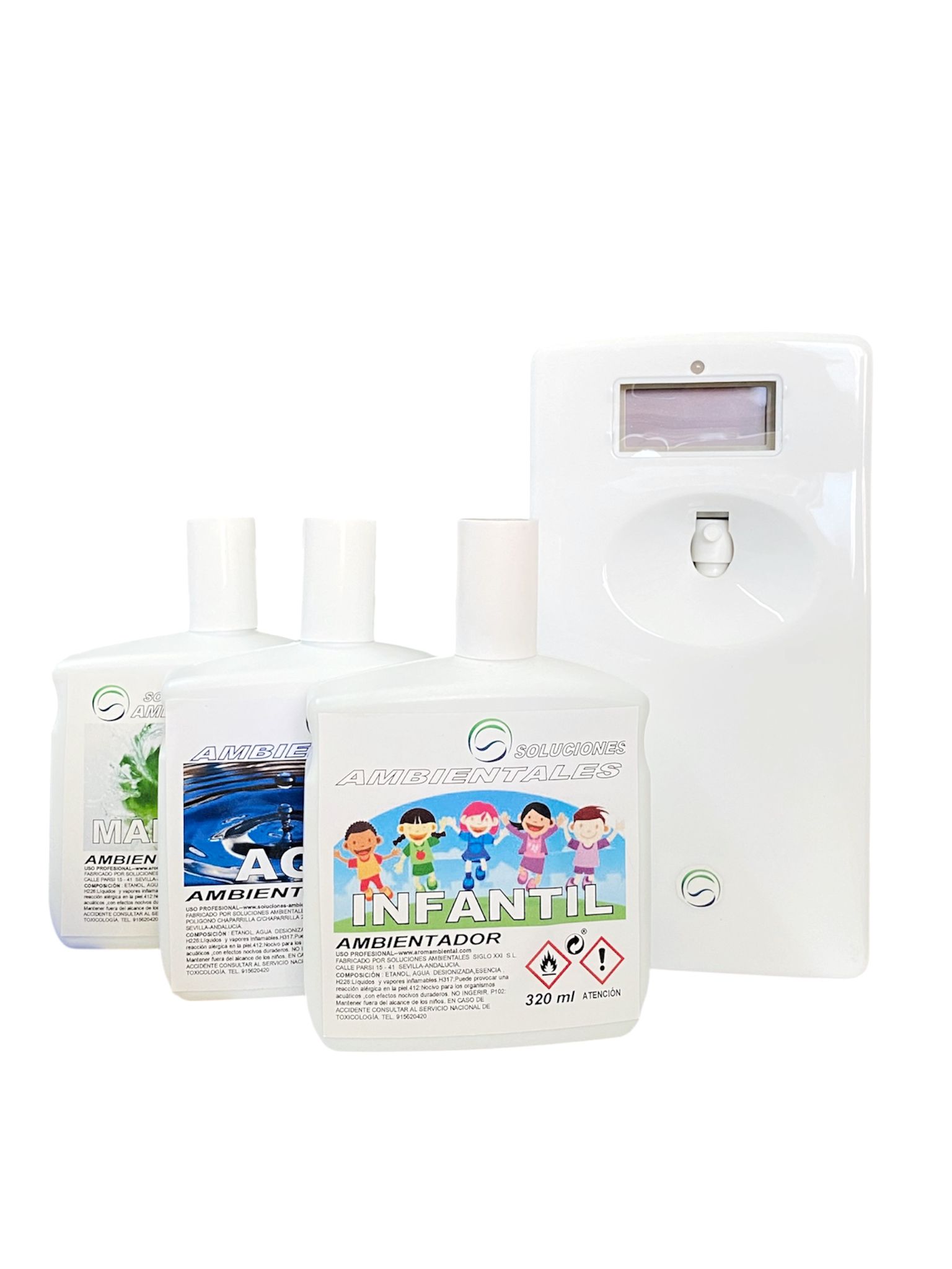 Máquina ambientadora digital + 3 Fragancias